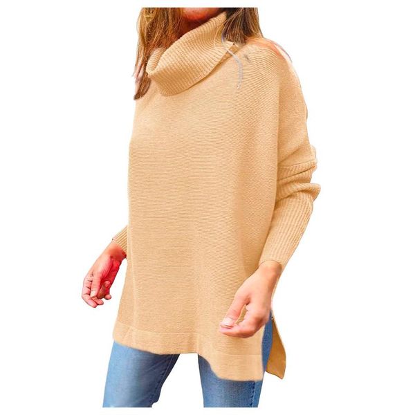 women's sweaters women autumn winter knitted turtleneck wool 2021 casual basic pullover jumper batwing long sleeve loose #t3g, White;black
